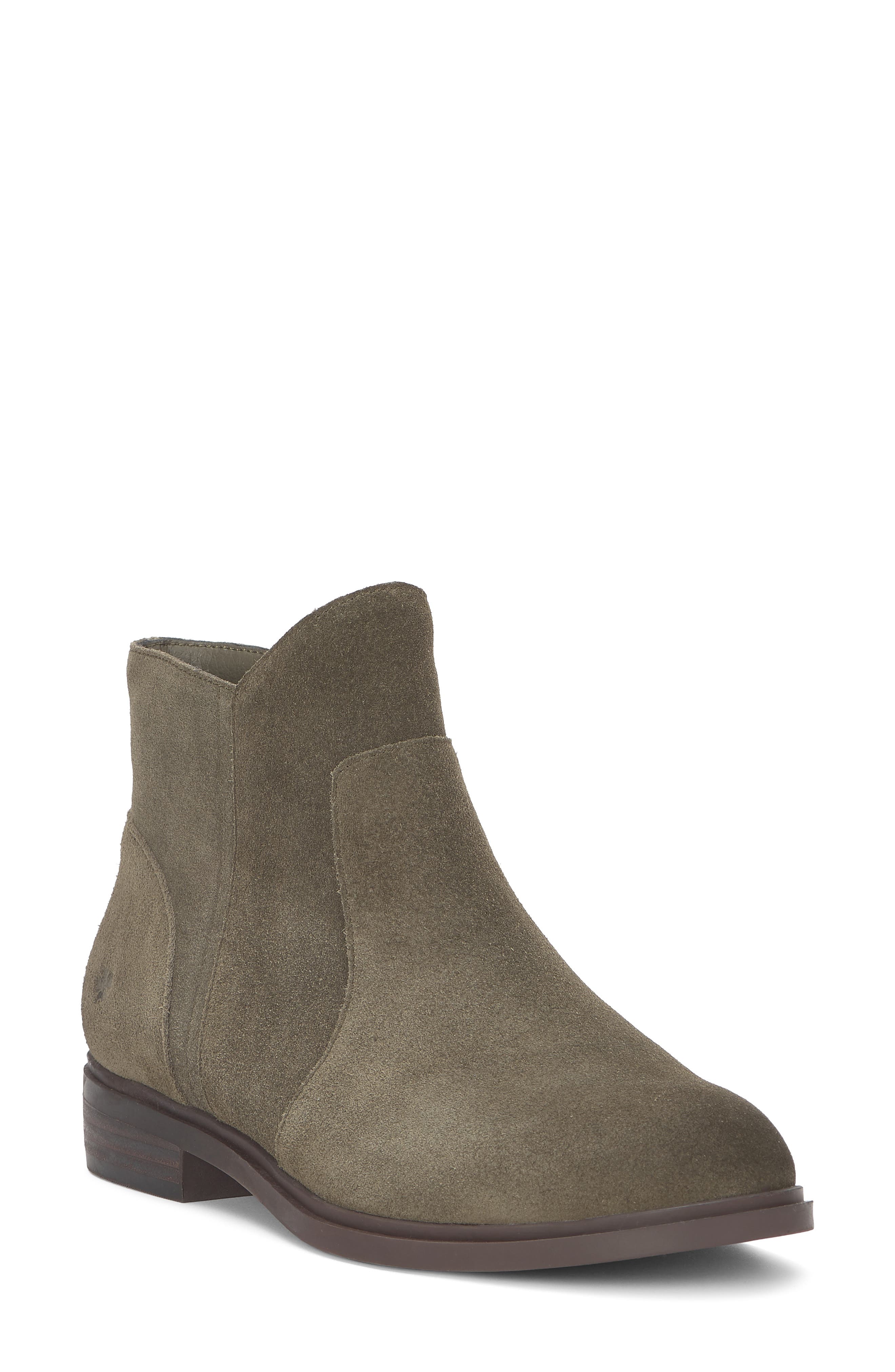 Haizly Leather Bootie, Main, color, GREEN 01