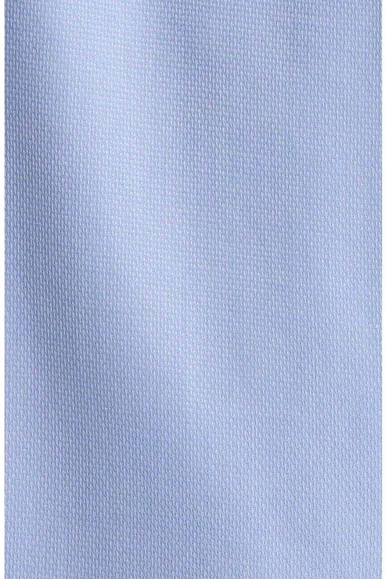 Tailored Fit Textured Cotton Dress Shirt, Alternate, color, BLUE