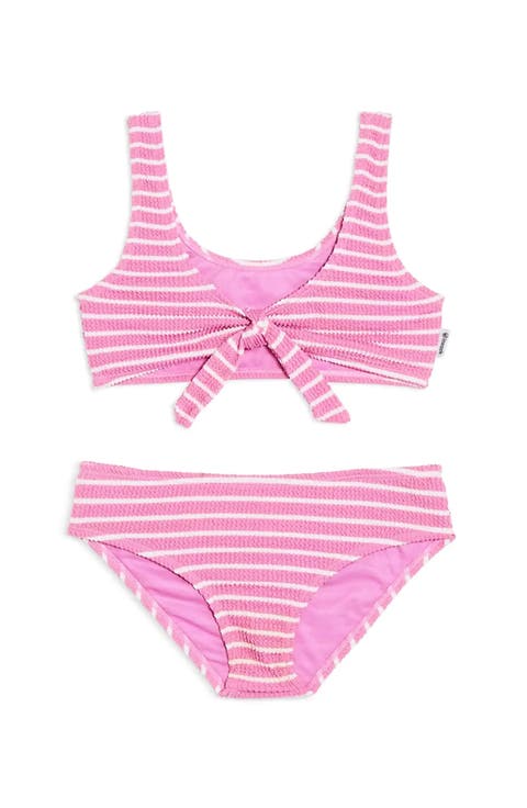 Crinkle Tie Bikini Swimsuit