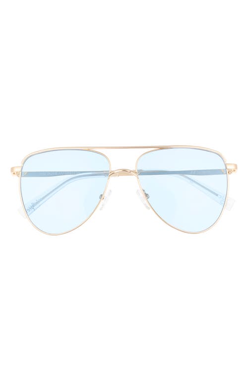 Le Specs The Duke 57mm Aviator Sunglasses In Gold