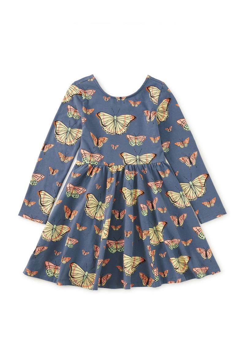 Printed Ballet Dress, Main, color, Skyfield Butterflies