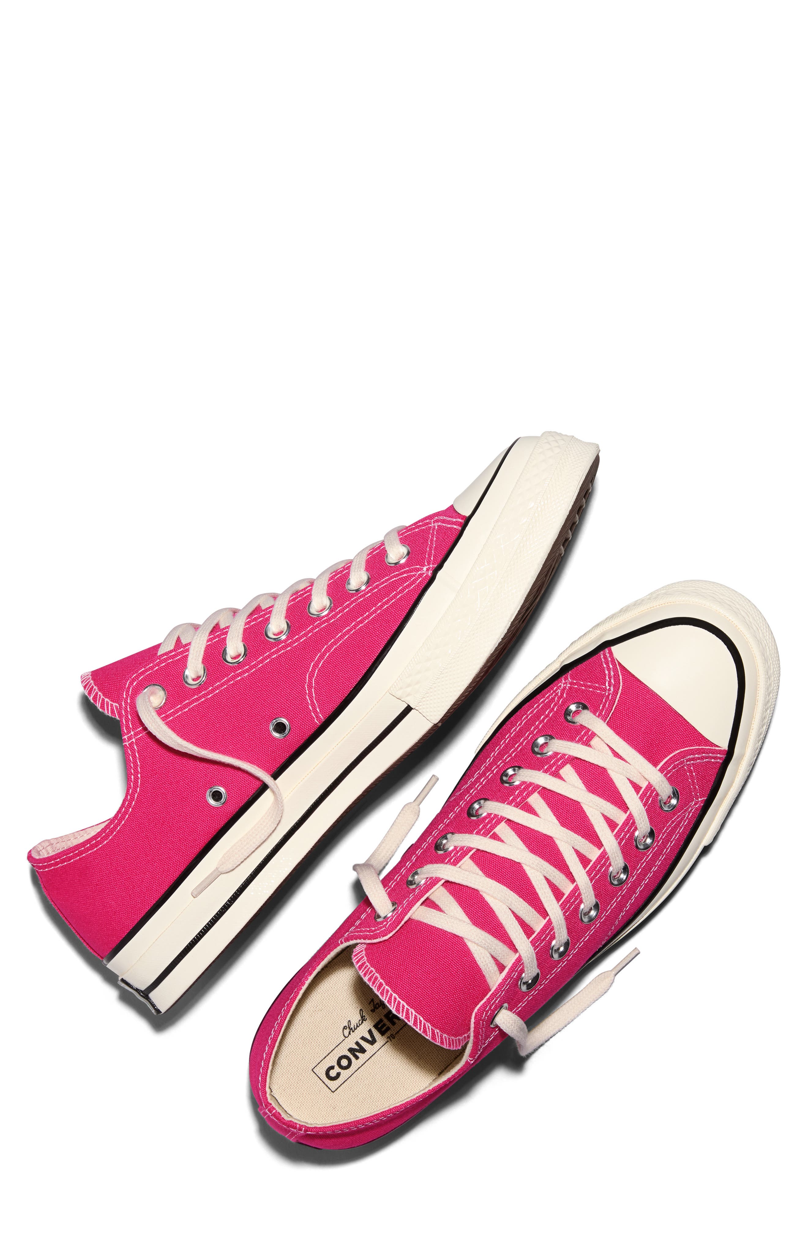 Chuck 70 Gender Inclusive Sneaker, Alternate, color, ROUGH RASPBERRY/ EGRET/ BLACK