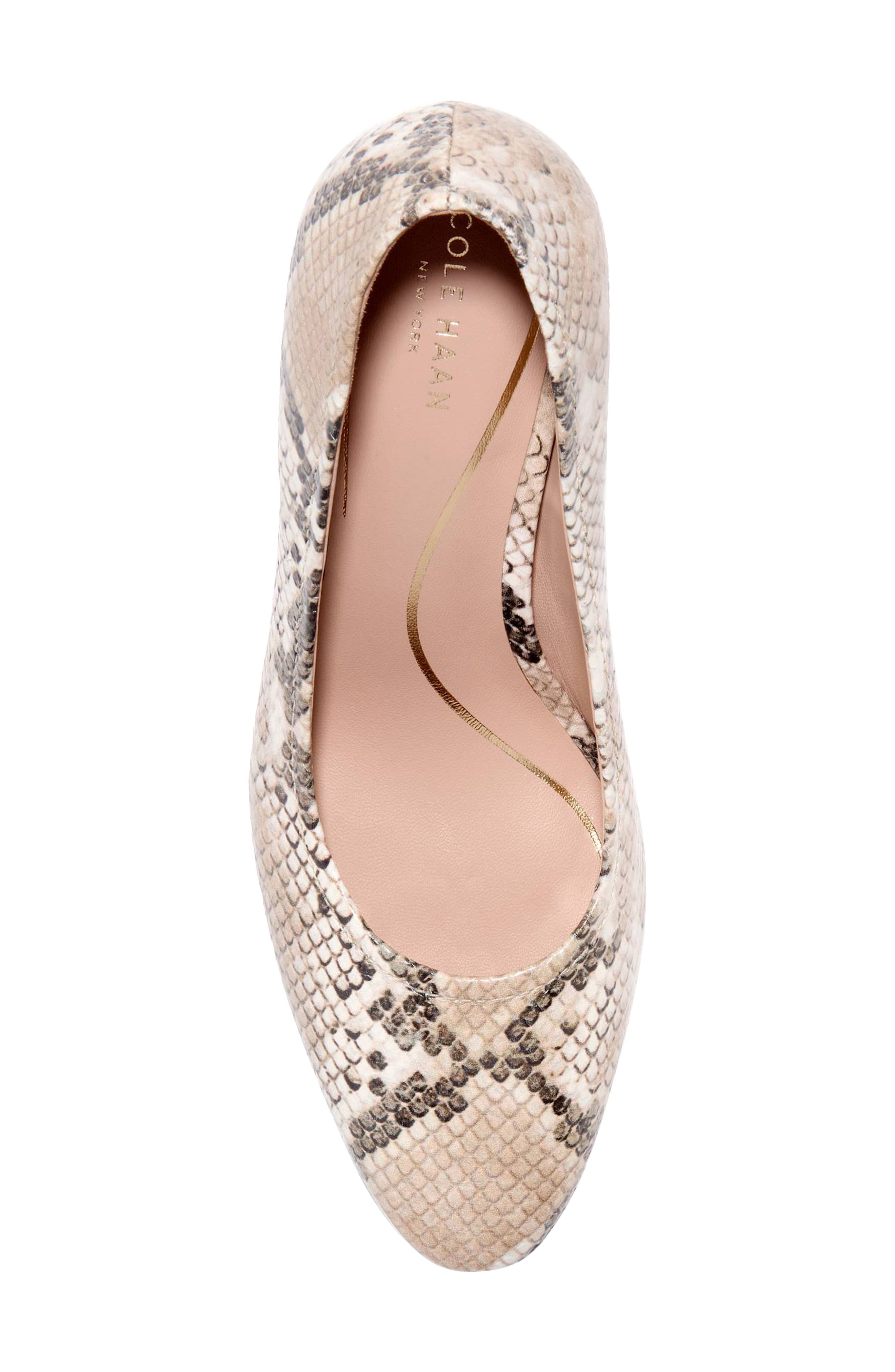 Cole Haan Nella Snakeskin Embossed Pump, Alternate, color, Mojave Snake Print Leather