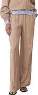 MANGO Straight Leg Textured Pants