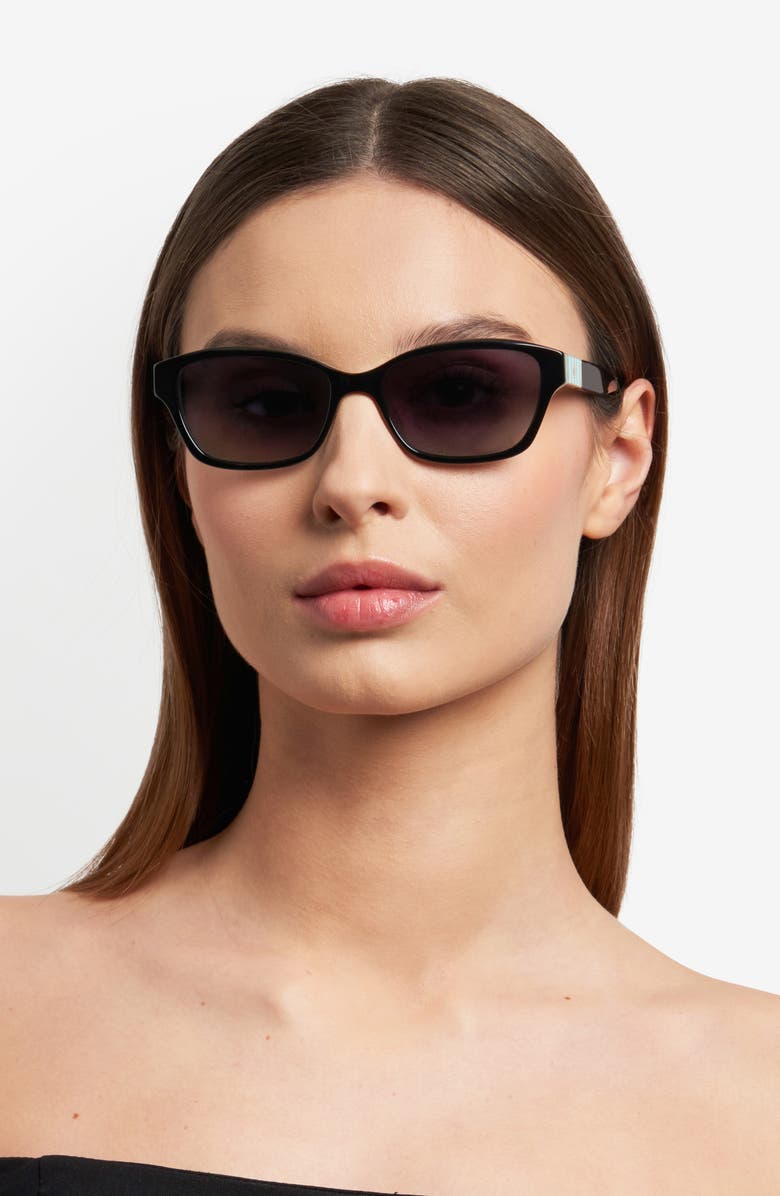 Kate Spade New York ayla 53mm gradient rectangular sunglasses, Alternate, color, Blackgreen/ Dark Grey Sf