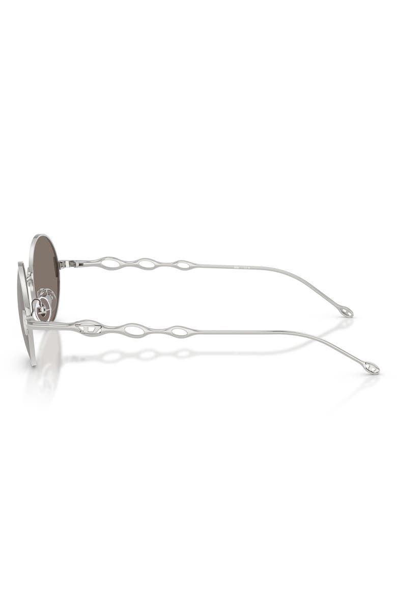 DIESEL<sup>®</sup> 49mm Small Round Sunglasses, Alternate, color, Shiny Silver / Mirror Silver
