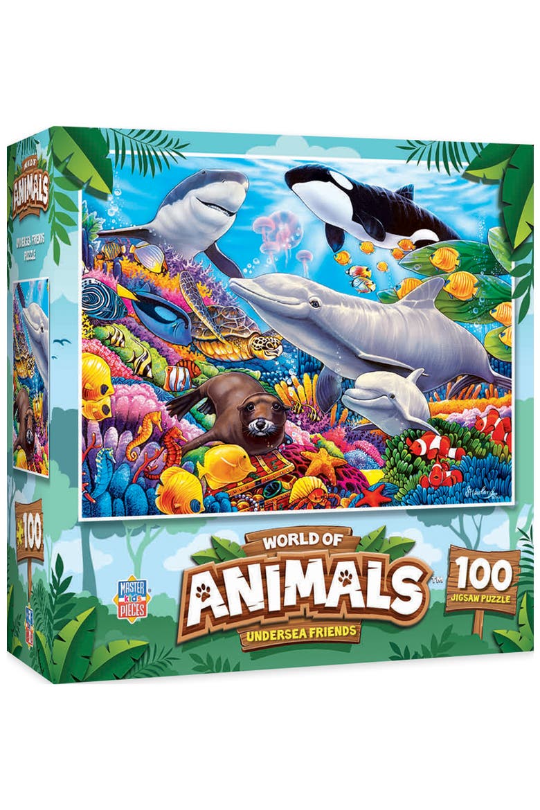 Undersea Friends 100 Piece Jigsaw Puzzle, Main, color, Multicolor