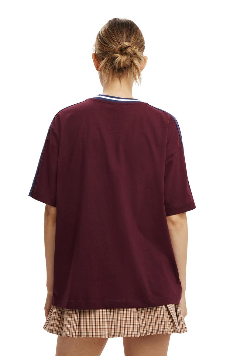 Women's Lcn V Neck Retro Graphic Boxy Tee, Alternate, color, Gilmore Girls  Deep