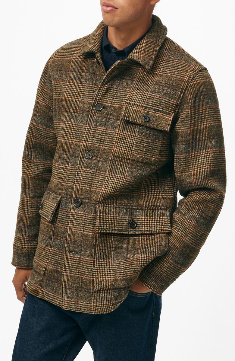 Brooks Brothers Wool Blend Walking Coat, Main, color, 