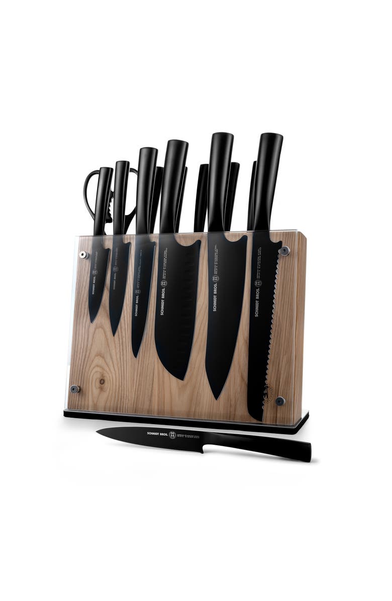 Schmidt Brothers Cutlery 14-Piece Knife Block Set, Main, color, Black