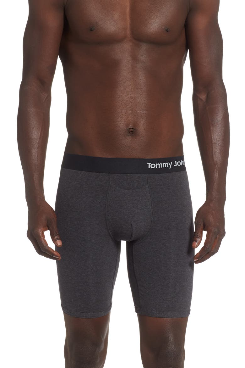 Cool Cotton Boxer Briefs, Main, color, CHARCOAL HEATHER GREY