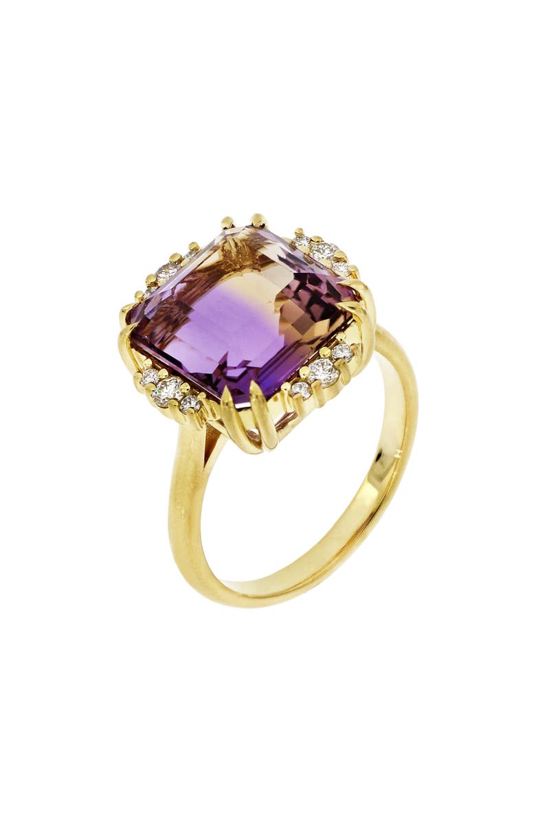 Bony Levy 18K Yellow Gold Ametrine & Diamond Ring, Main, color,