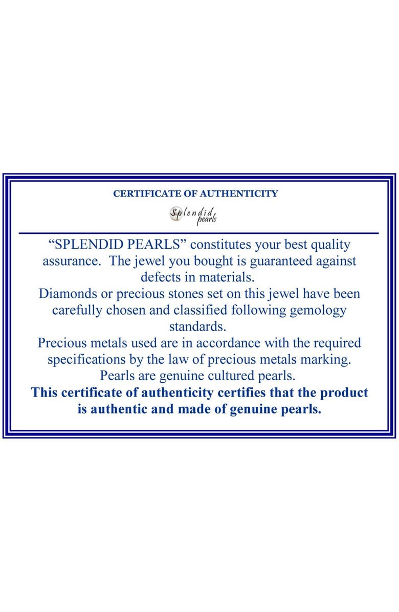 SPLENDID PEARLS 14K Yellow Gold Double Sided 6-9.5mm Pearl Earrings, Alternate, color, 