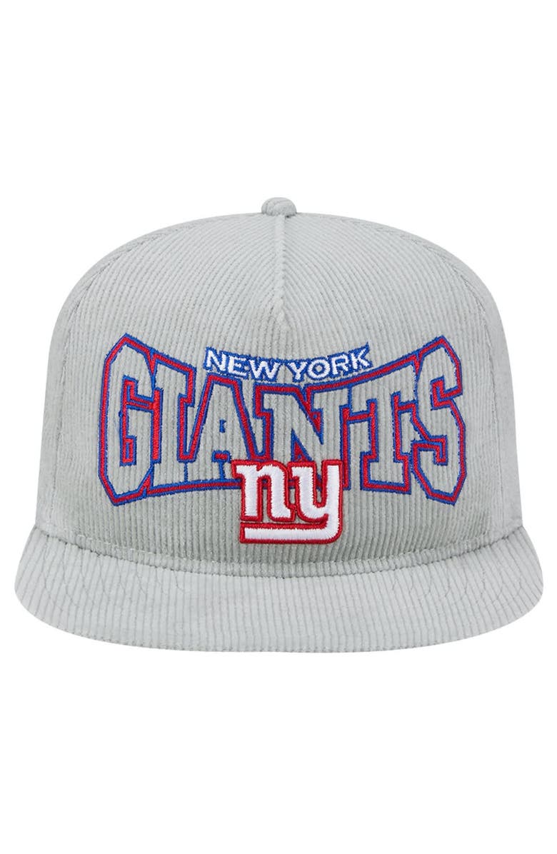 New Era Men's New Era Gray New York Giants Corduroy Golfer Adjustable Hat, Alternate, color, Gray