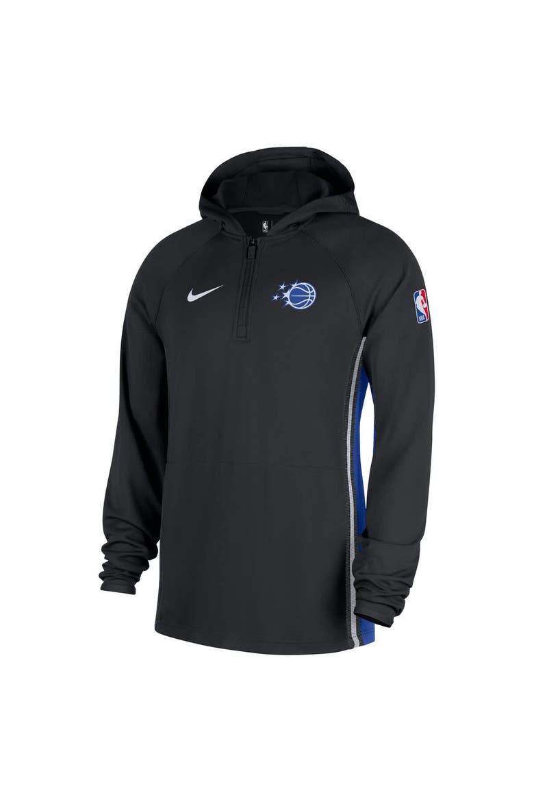 Men's Nike  Black Orlando Magic Authentic On Court Zone Quarter-Zip Dri-FIT Hoodie Jacket, Alternate, color, Black