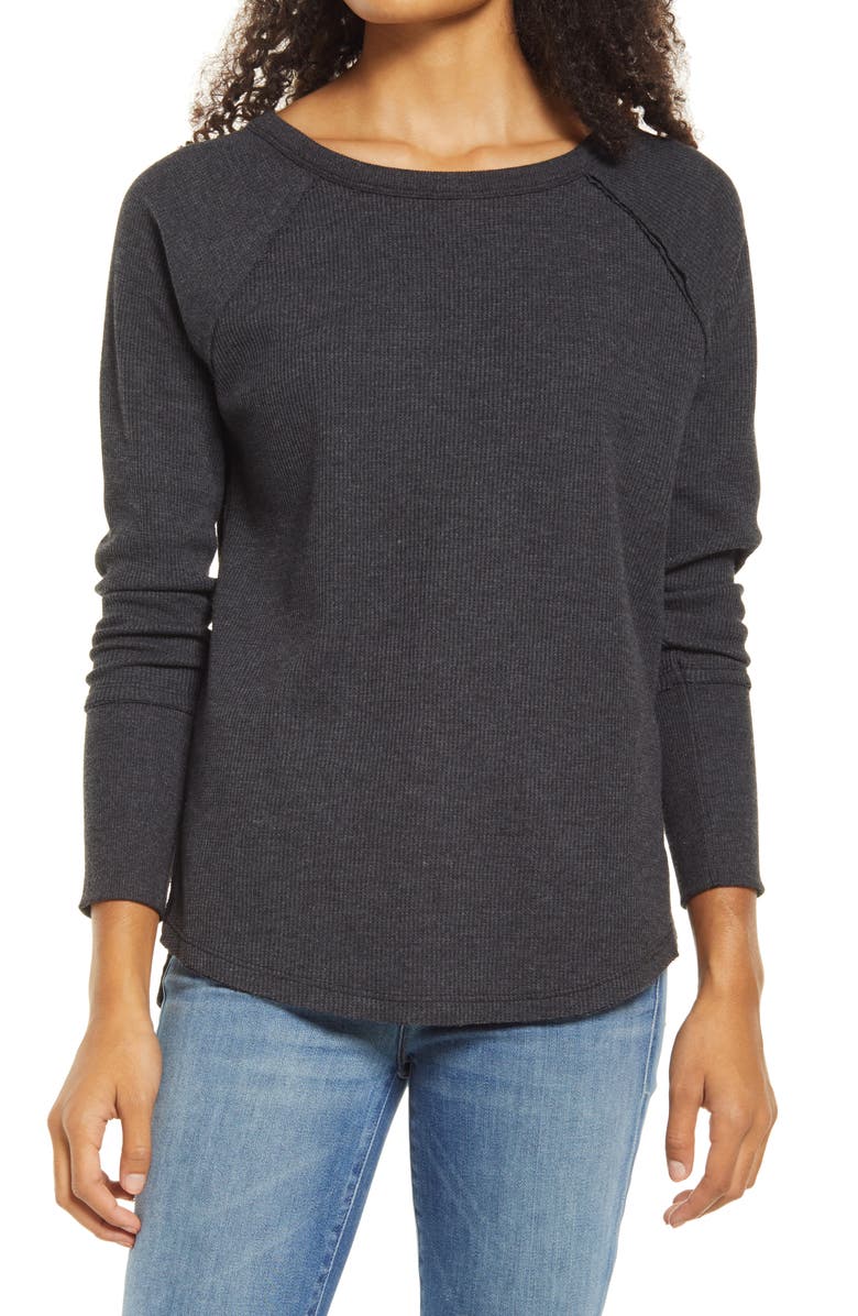 Caslon<sup>®</sup> Thermal Knit Top, Main, color, 