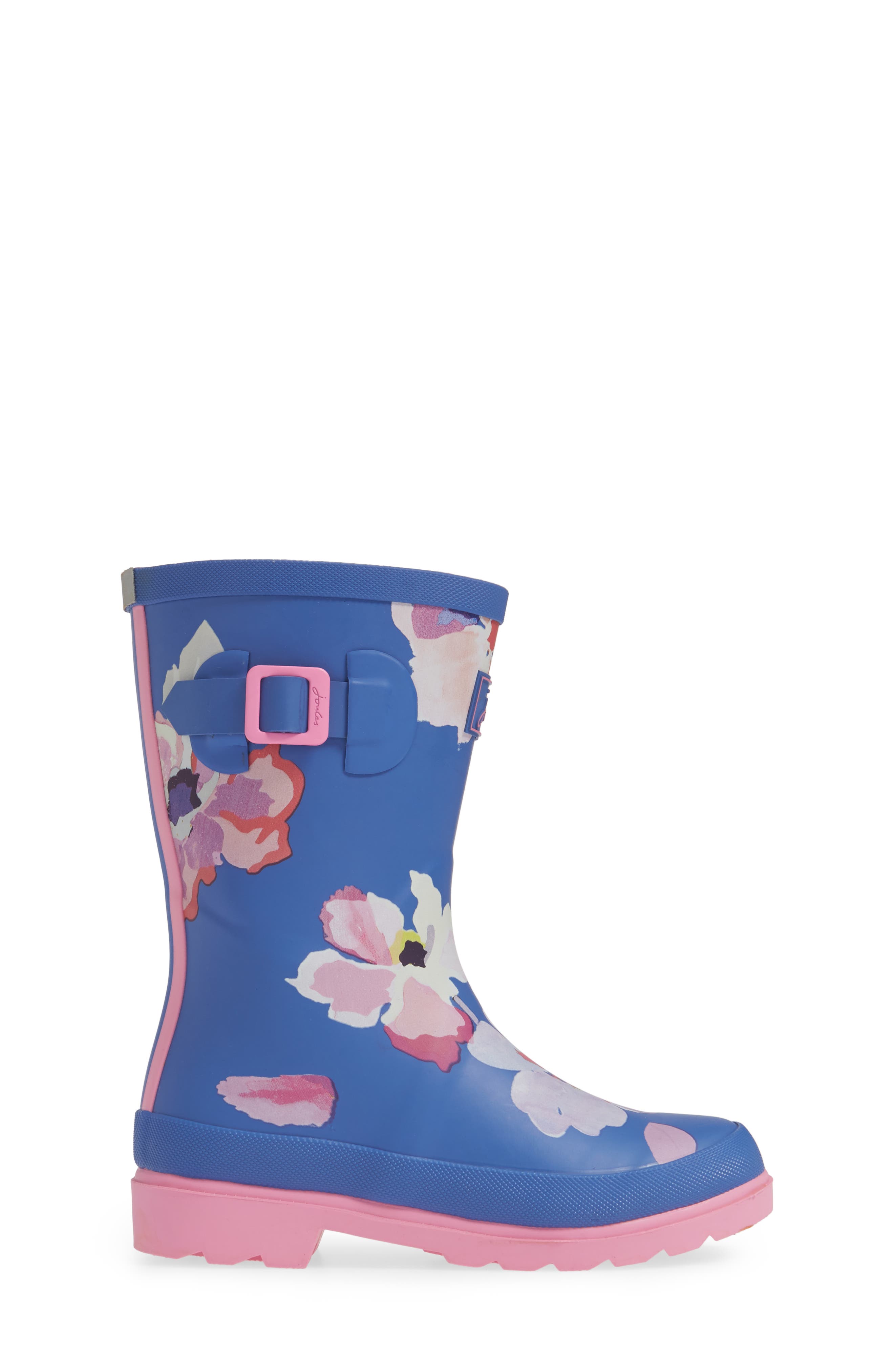 Mid Height Print Welly Waterproof Rain Boot, Alternate, color, BLUE LARGE FLORAL