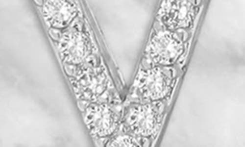 Melinda Maria Baby Love Letters Initial Pendant Necklace In Silver V