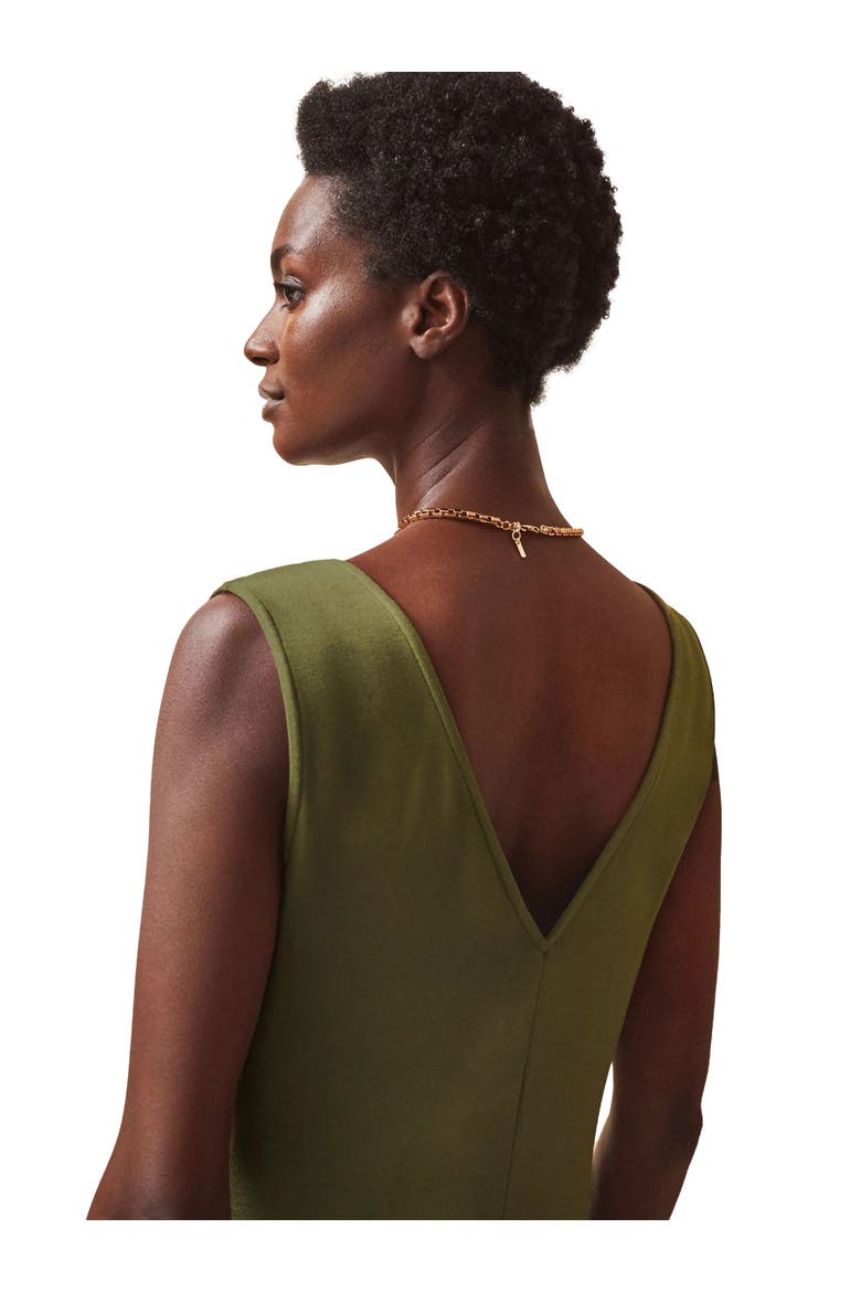 Jersey Sleeveless V-Neck Jumpsuit, Alternate, color, Olive