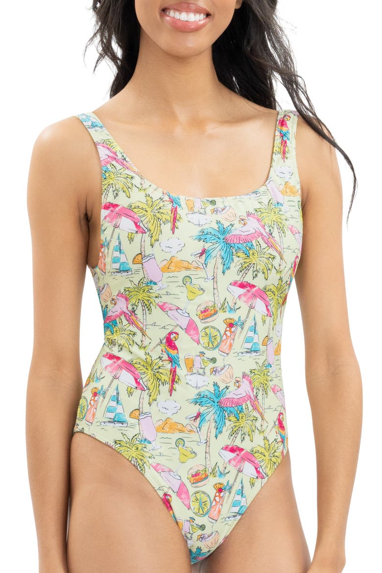 Margaritaville by Kenny Flowers - Welcome to Margaritaville - Lime - One Piece, Alternate, color, Green