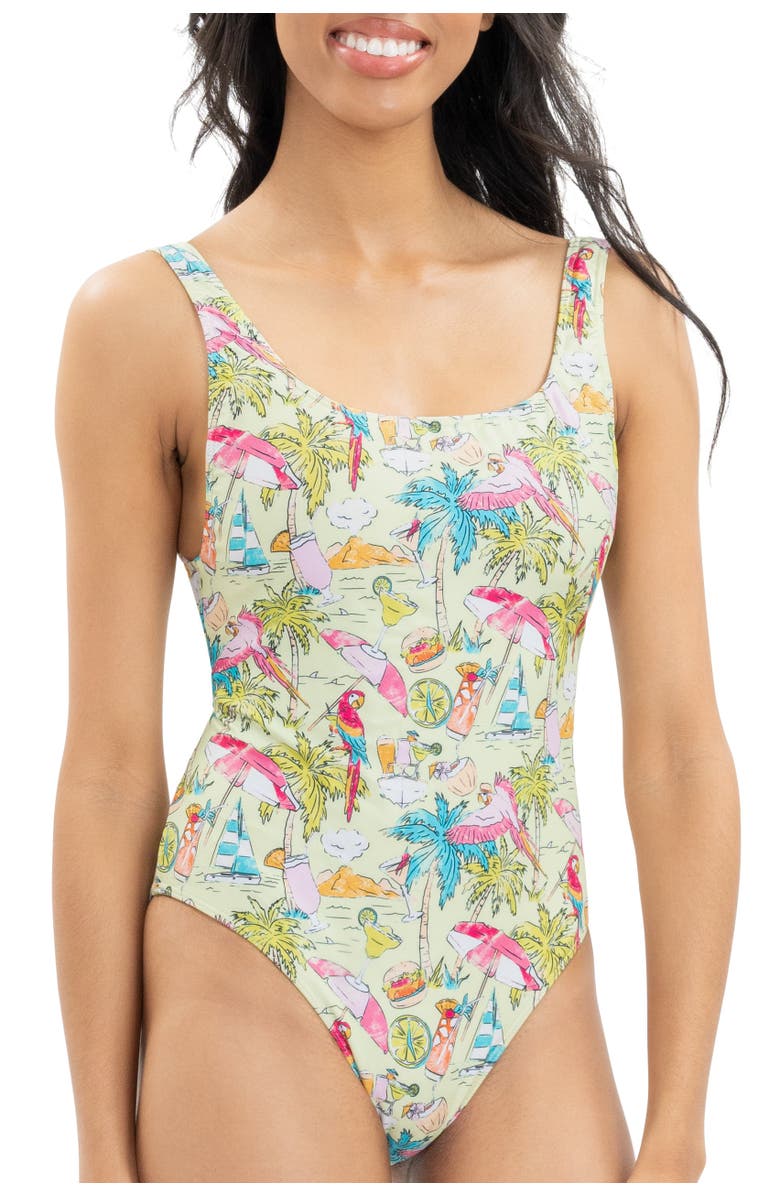 Kenny Flowers Margaritaville by Kenny Flowers - Welcome to Margaritaville - Lime - One Piece, Alternate, color, Green