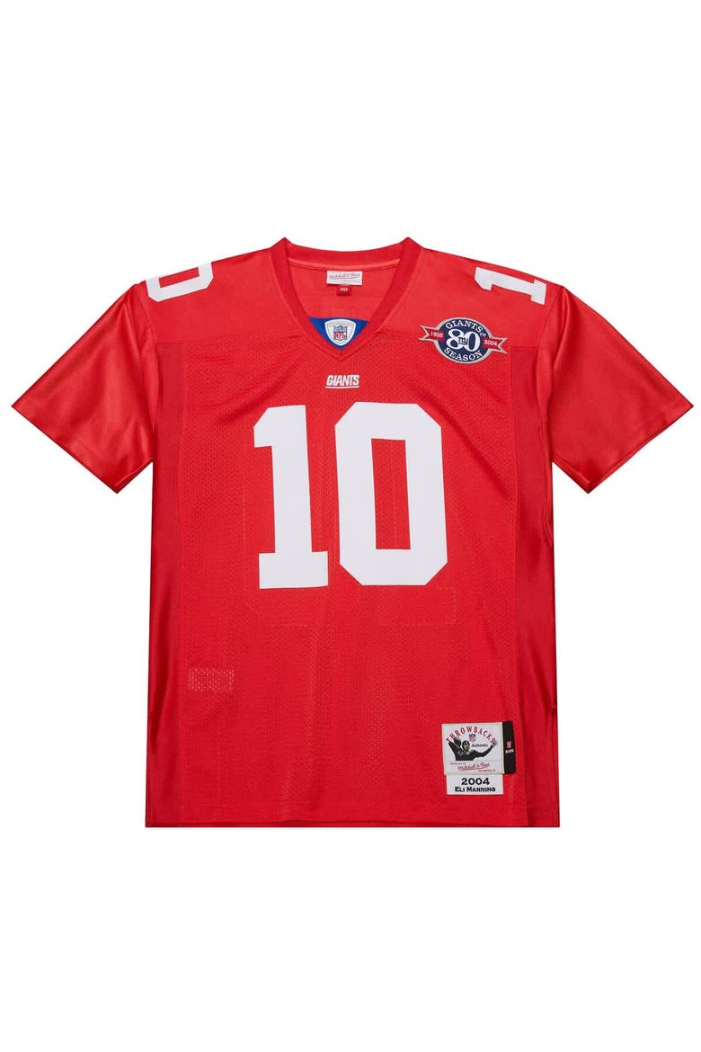 Men's Mitchell & Ness Eli Manning Red New York Giants 2004 Authentic Throwback Retired Player Jersey, Alternate, color, Red
