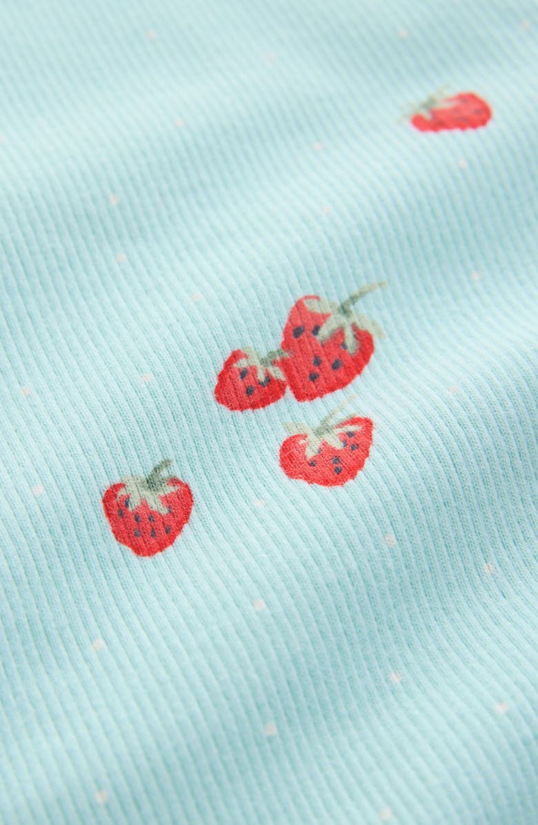 NEXT Kids' Strawberry Print Long Sleeve Cotton Blend Top, Alternate, color, Blue