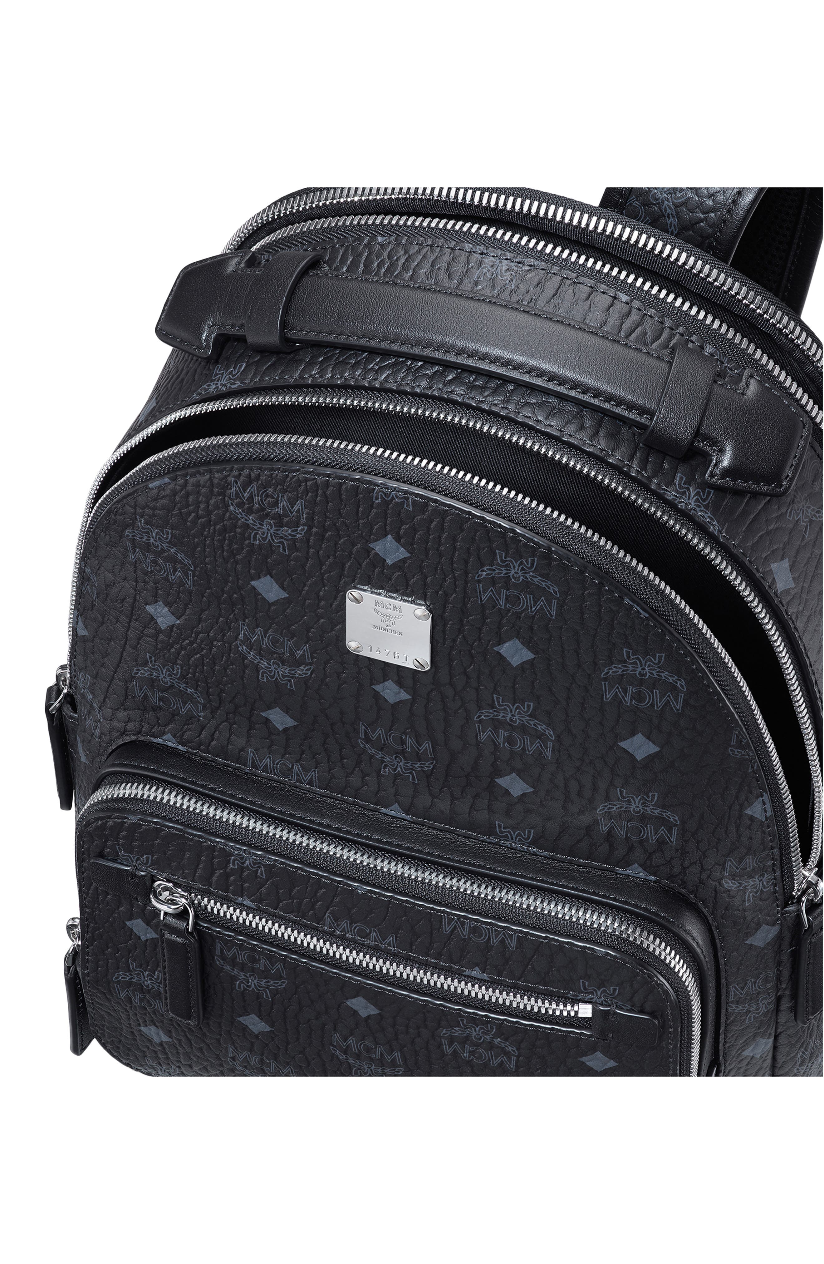 MCM Stark 40 Visetos Backpack, Alternate, color, 