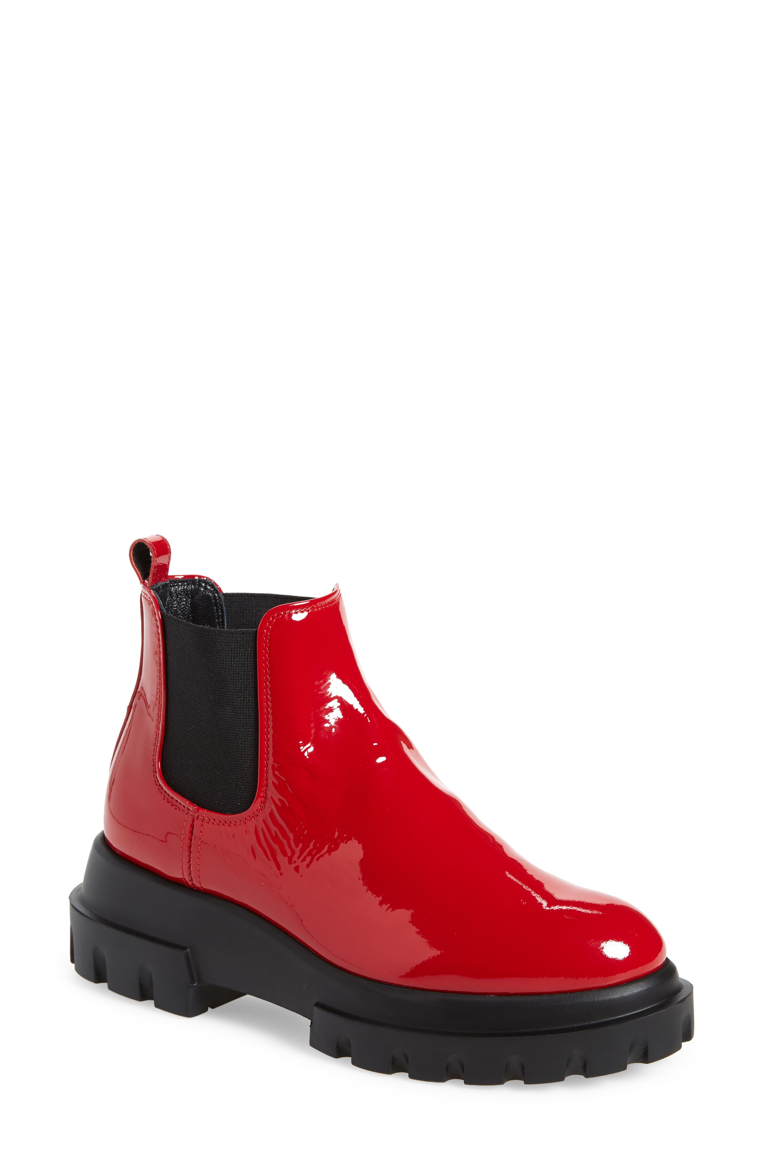 Maxine Chelsea Boot, Main, color, RED PATENT