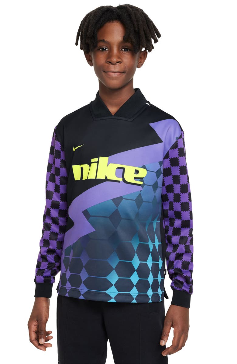 Nike Kids' Dri-FIT Long Sleeve Soccer Top, Alternate, color, Black