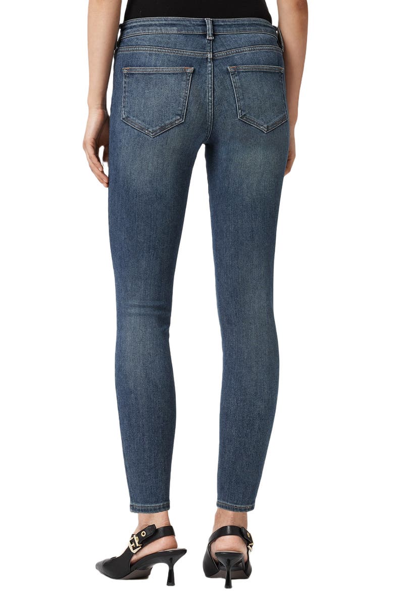 AllSaints Miller Sizeme Skinny Jeans, Alternate, color, Washed Indigo