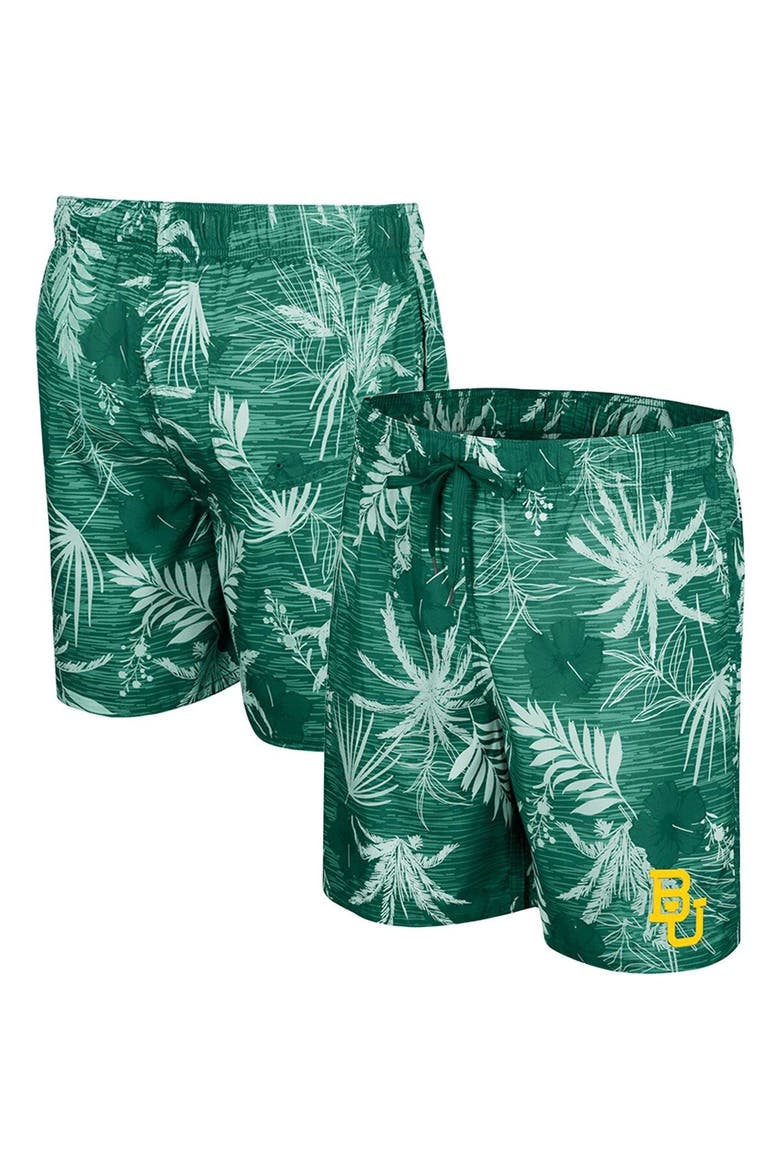 Men's Colosseum Green Baylor Bears What Else is New Swim Shorts, Main, color, Green