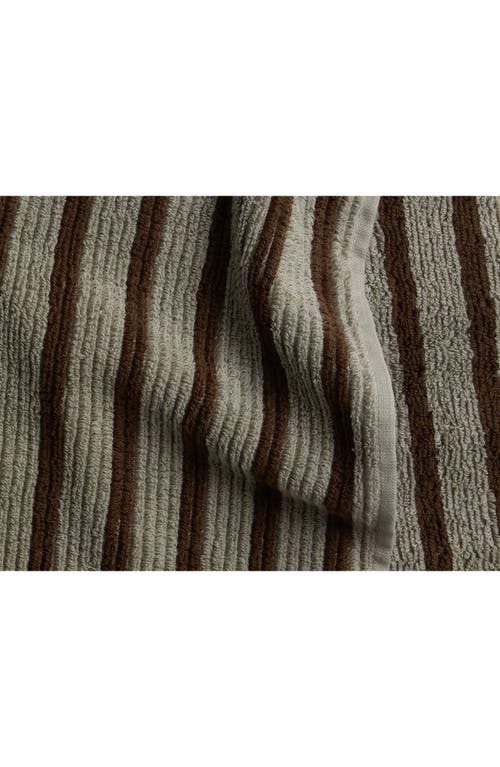 Parachute Resort Stripe Organic Cotton Towel In Brown