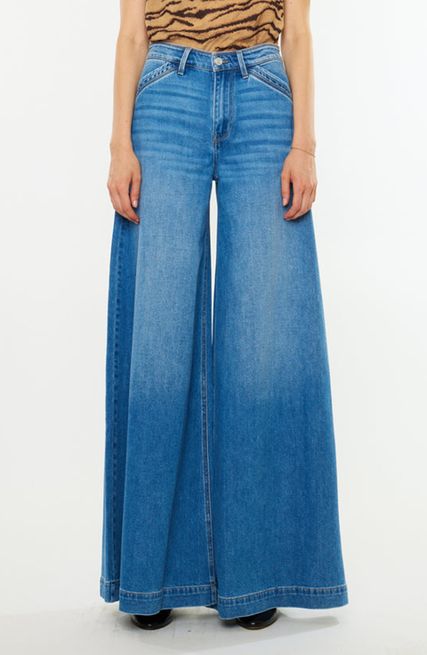 Claudine Mid Rise Wide Trouser