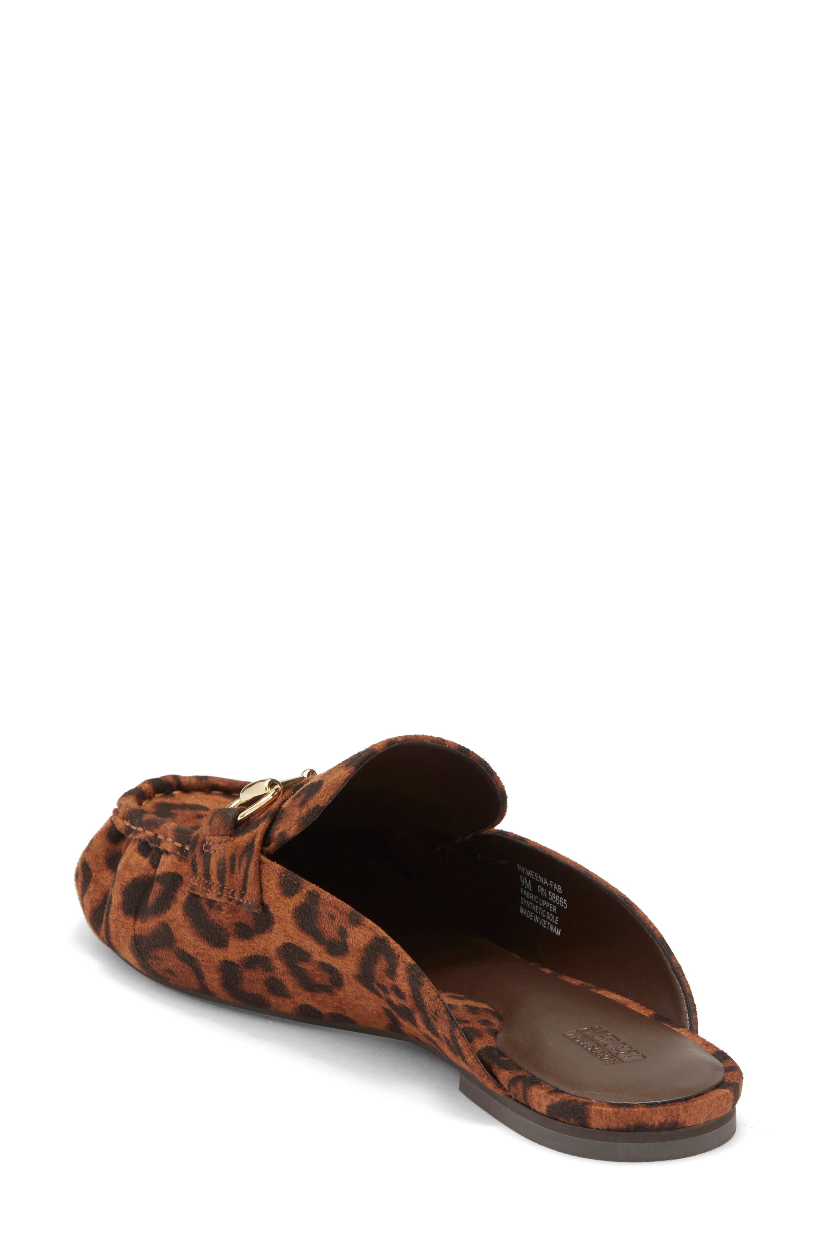 Meena Flat Mule, Alternate, color, BROWN LEOPARD