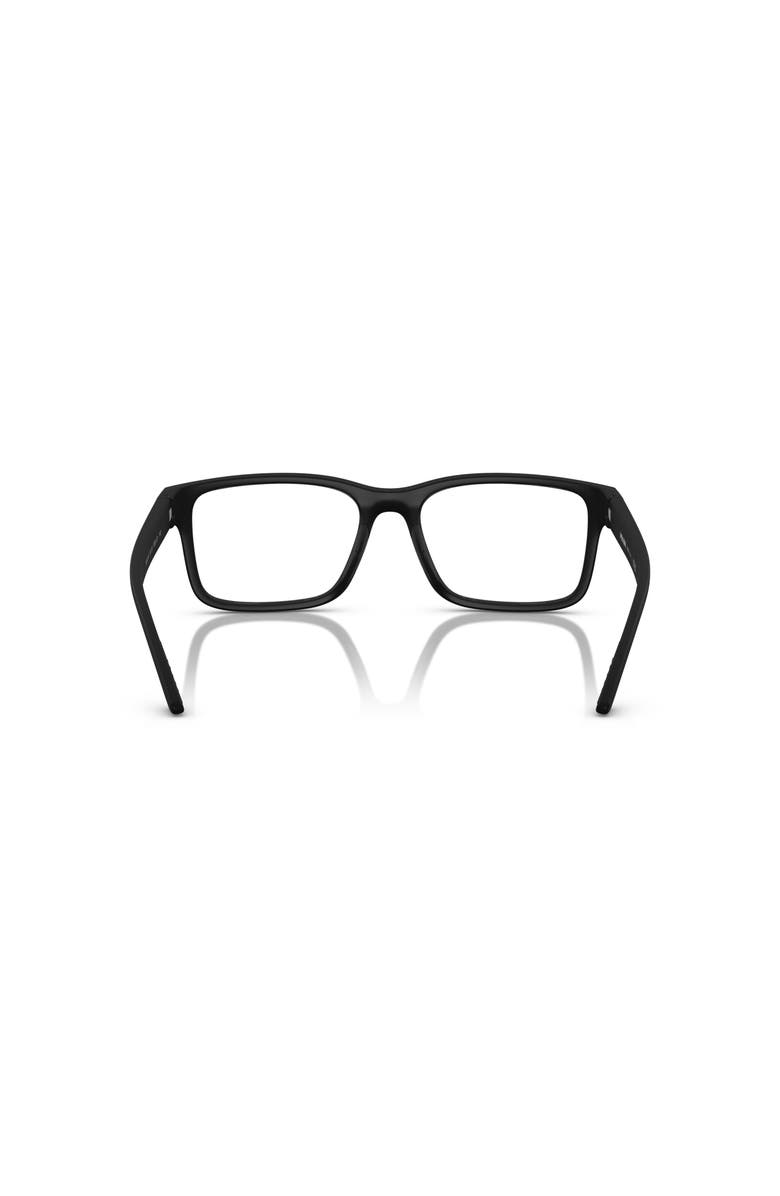 Prada Linea Rossa 56mm Rectangle optical glasses, Alternate, color, Black