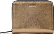 AllSaints Lena Hex Metallic Leather Zip Wallet