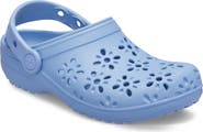 CROCS Kids' Classic Floral Cutout Clog