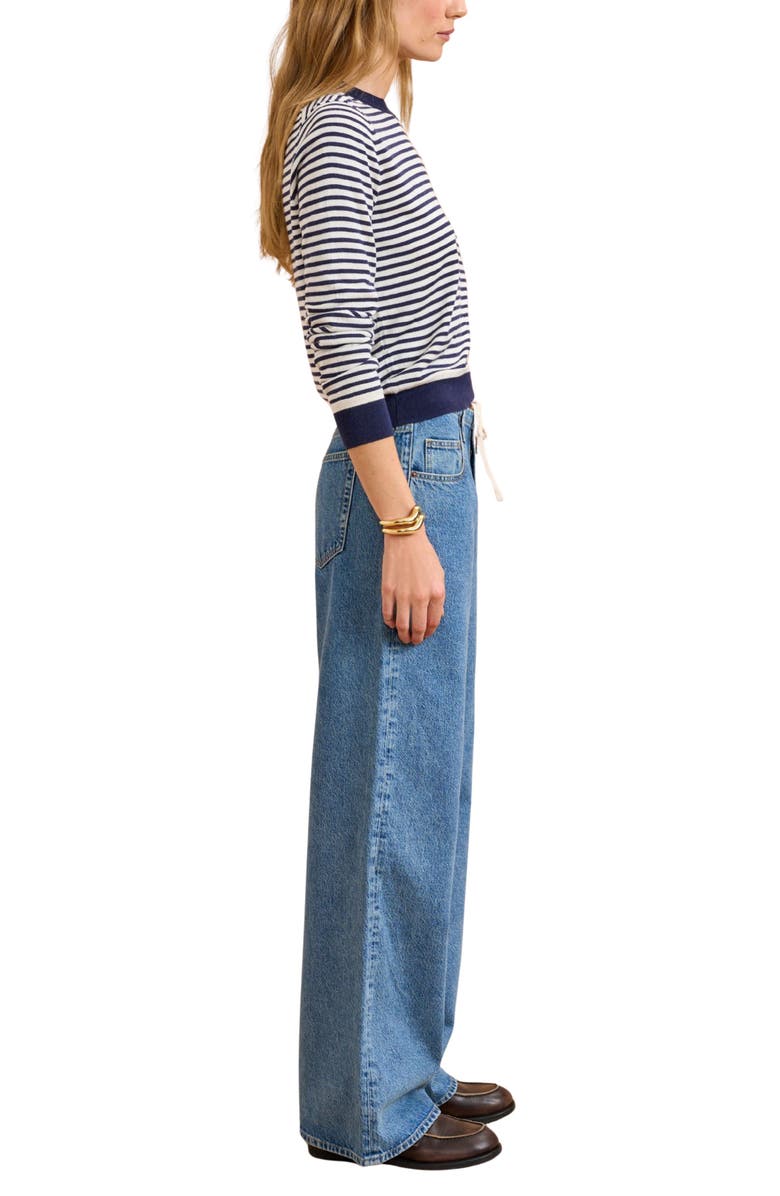 La Ligne Jenny Mid Ride Drawstring Jean, Alternate, color, Dexter