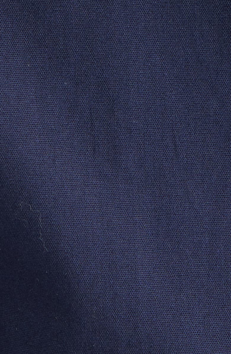 Julia Jordan Lace Trim Tie Waist Long Sleeve Dress, Alternate, color, Navy