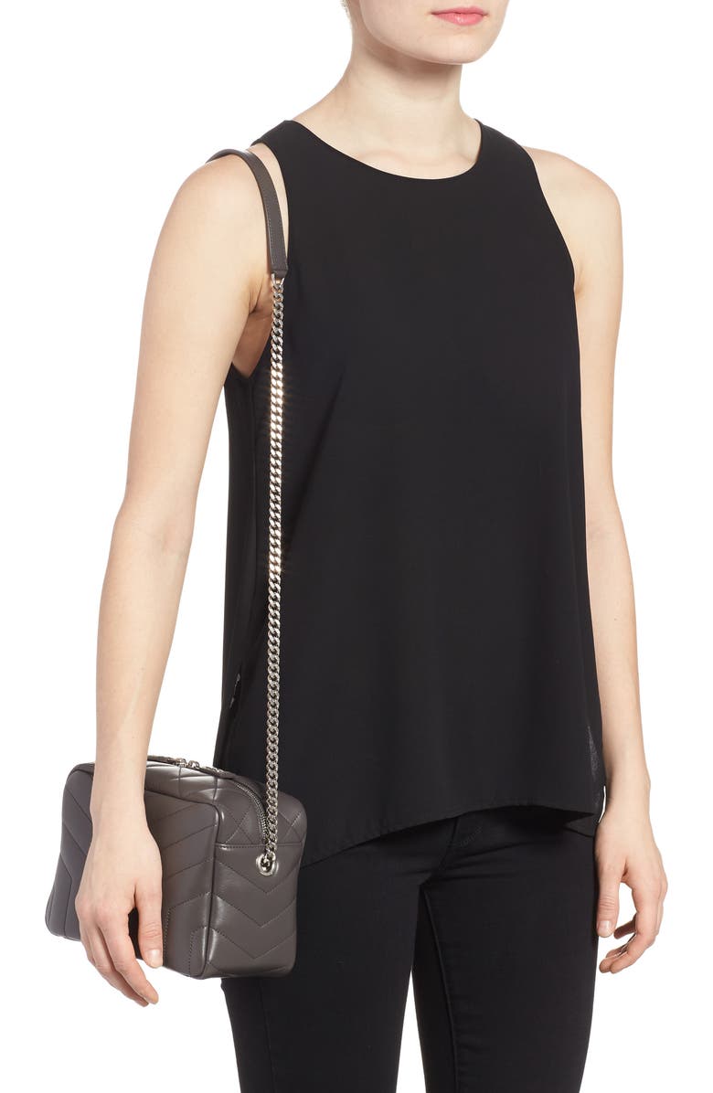 Saint Laurent Small Loulou Leather Bowling Bag, Alternate, color,