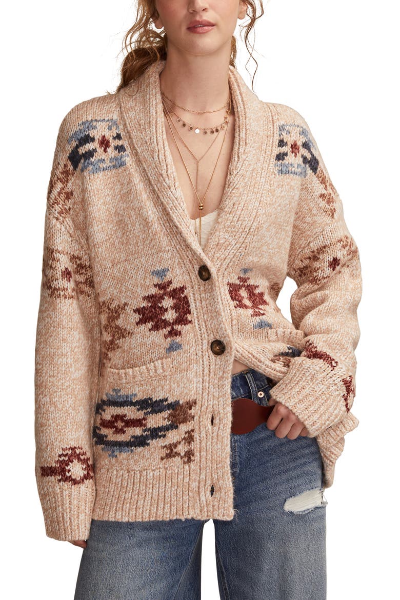 Santa Fe Intarsia Horse Cardigan, Main, color, MULTI