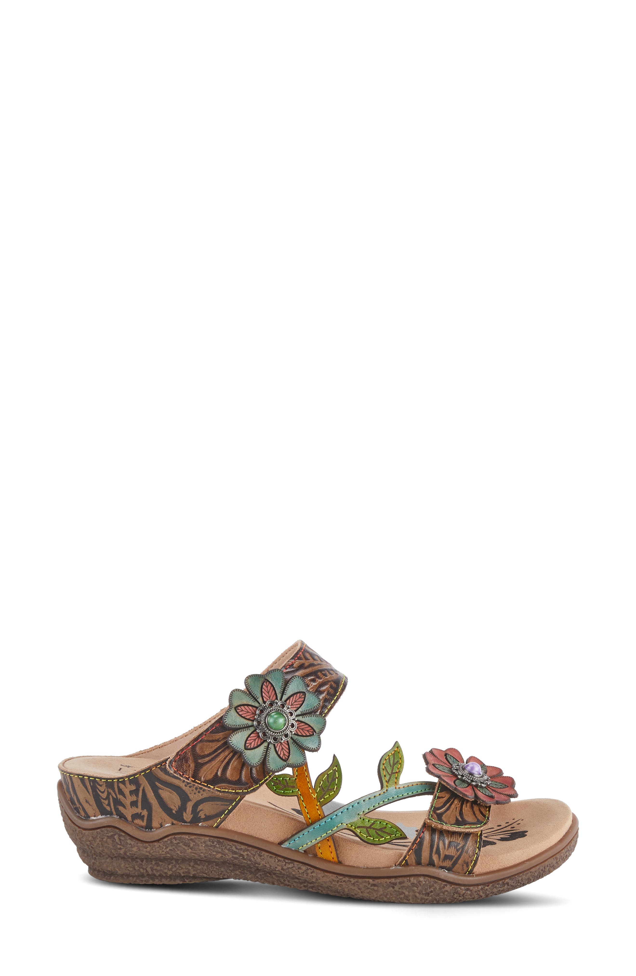 L'Artiste by Spring Step Aymee Wedge Slide Sandal, Alternate, color, Taupe Multi