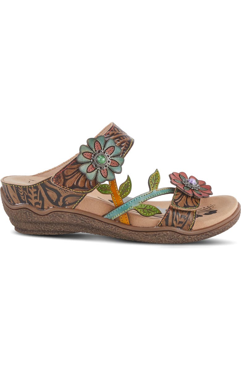 L'Artiste by Spring Step Aymee Wedge Slide Sandal, Alternate, color, Taupe Multi