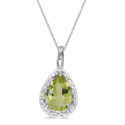 0.85ct, Peridot, White Gold