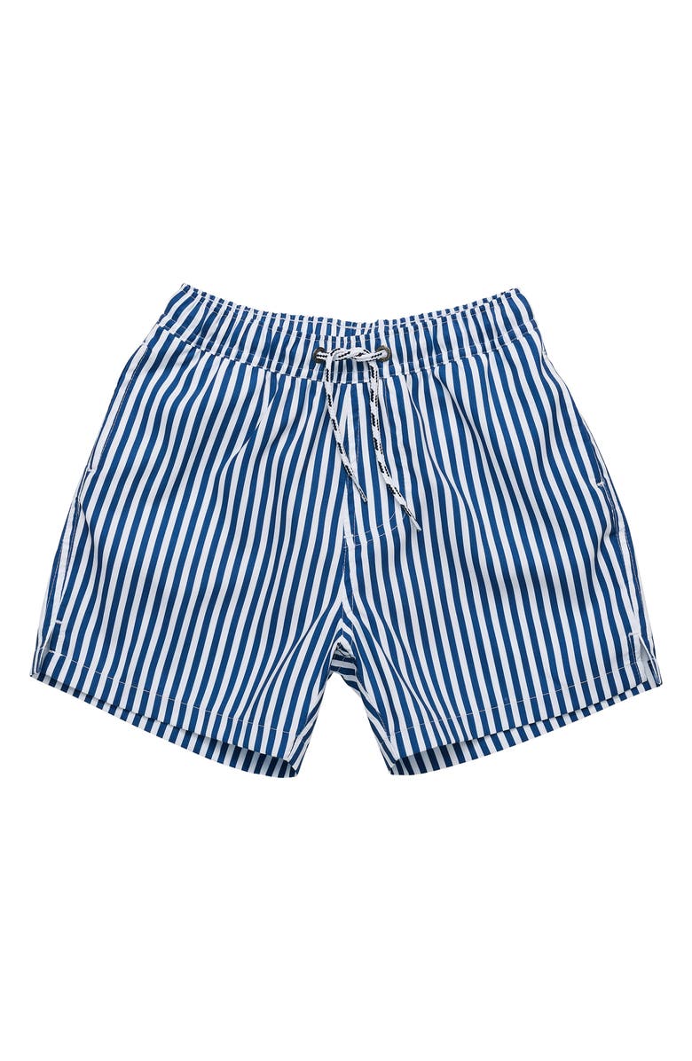 Snapper Rock Kids' Denim Stripe Swim Trunks, Main, color,
