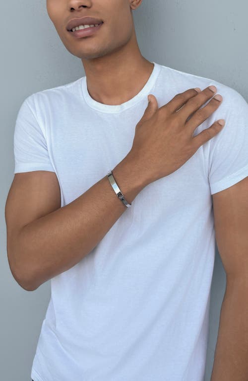 Adornia Silver Plated Bangle Bracelet In Silver