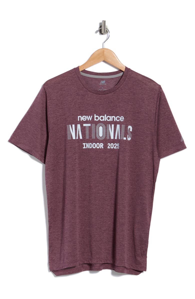 New Balance Athletics Crewneck T-Shirt, Main, color, Faded Plum