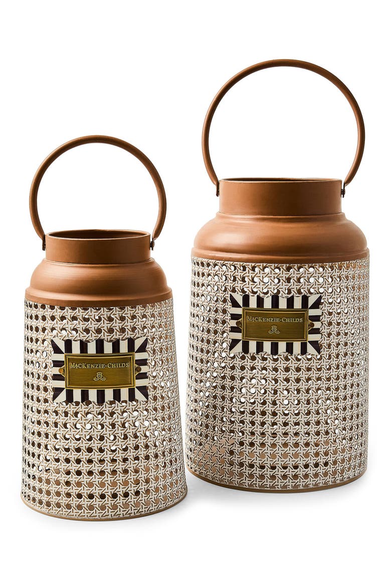 Cane Small Lantern, Alternate, color, BEIGE