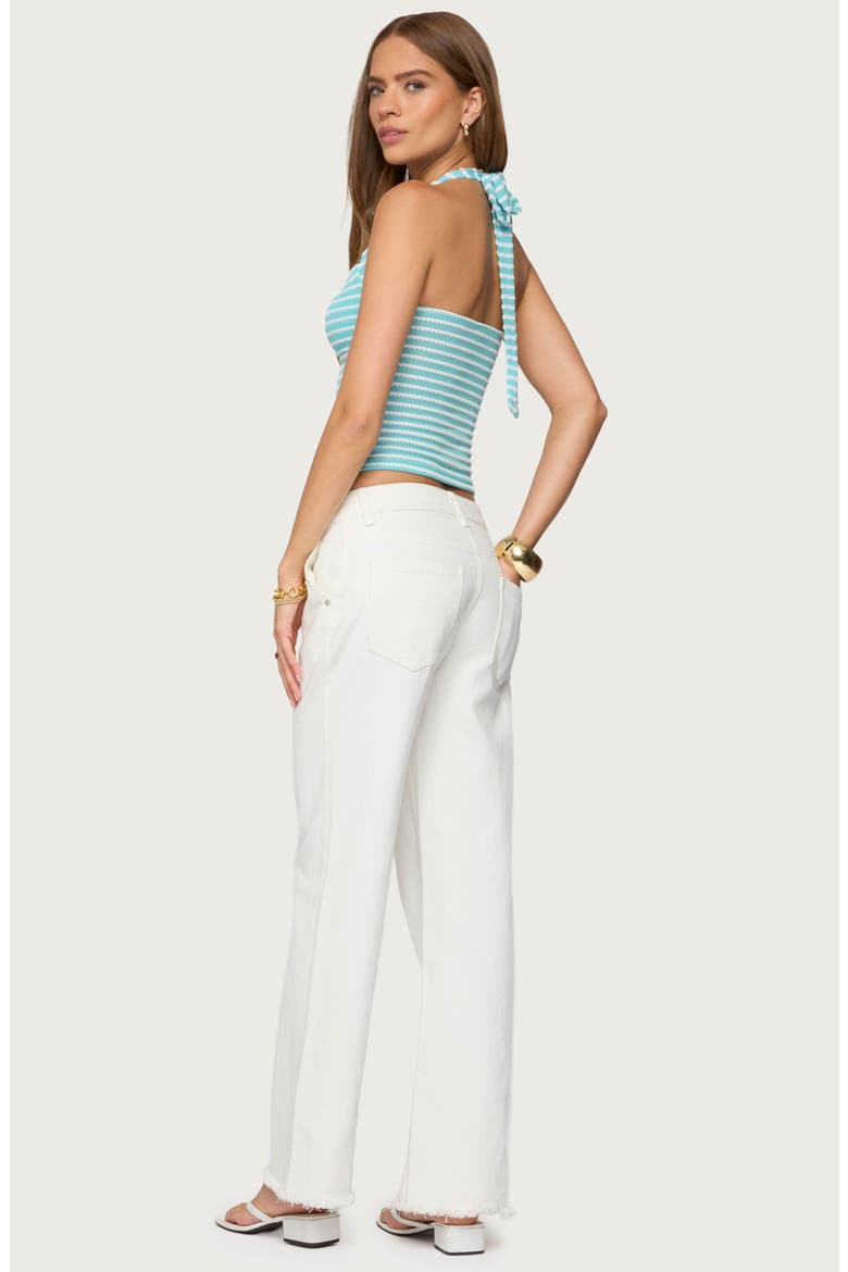 Lovina Stripe Halter Top, Alternate, color, TURQUOISE